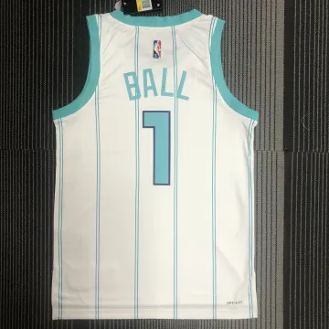 75e verjaardag Charlotte Hornets wit LaMelo Ball #1 herenshirt