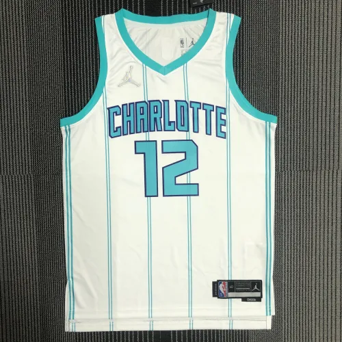 75th Anniversary Charlotte Hornets White Kelly Oubre Jr #12 Men's Jersey