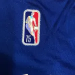 Maglia da uomo Klay Thompson blu #11 per il 75° anniversario dei Golden State Warriors