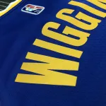 Golden State Warriors 75th Anniversary V-Neck Blue Andrew Wiggins #22 Men’s Jersey