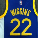 Golden State Warriors 75th Anniversary V-Neck Blue Andrew Wiggins #22 Men’s Jersey