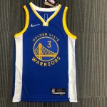 Maillot Hommes Golden State Warriors 75th Anniversary V-Neck Bleu Chris Paul #3 Golden State Warriors 75th Anniversary V-Neck Blue Chris Paul #3 Men's Jersey