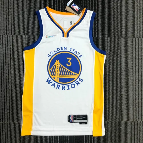Golden State Warriors 75th Anniversary V-Neck White Chris Paul #3 Men's Jersey