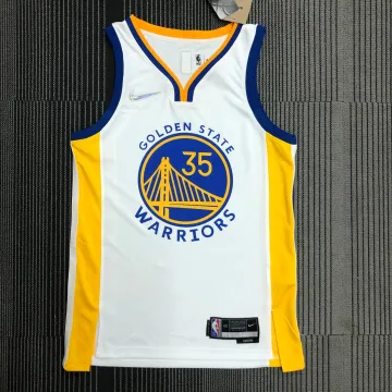 Maillot Hommes Golden State Warriors 75th Anniversary Blanc Kevin Durant #35