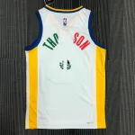 Golden State Warriors 75th Anniversary White Klay Thompson #11 Men's Jersey