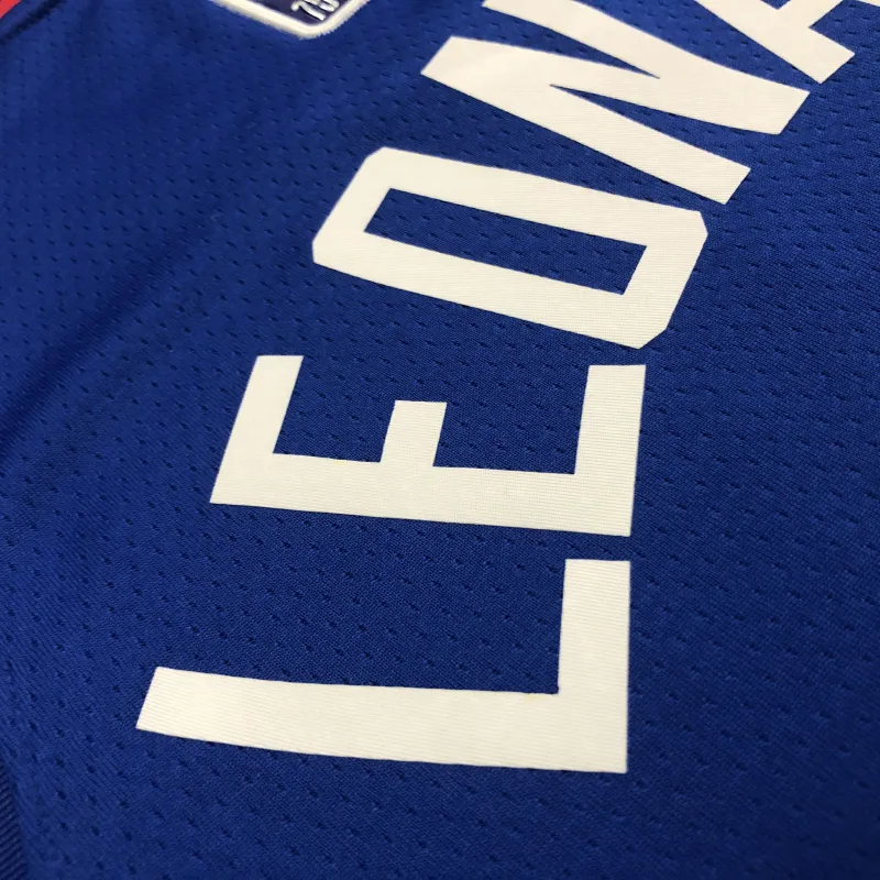 LA Clippers 75th Anniversary Blue Kawhi Leonard #2 Men’s Jersey