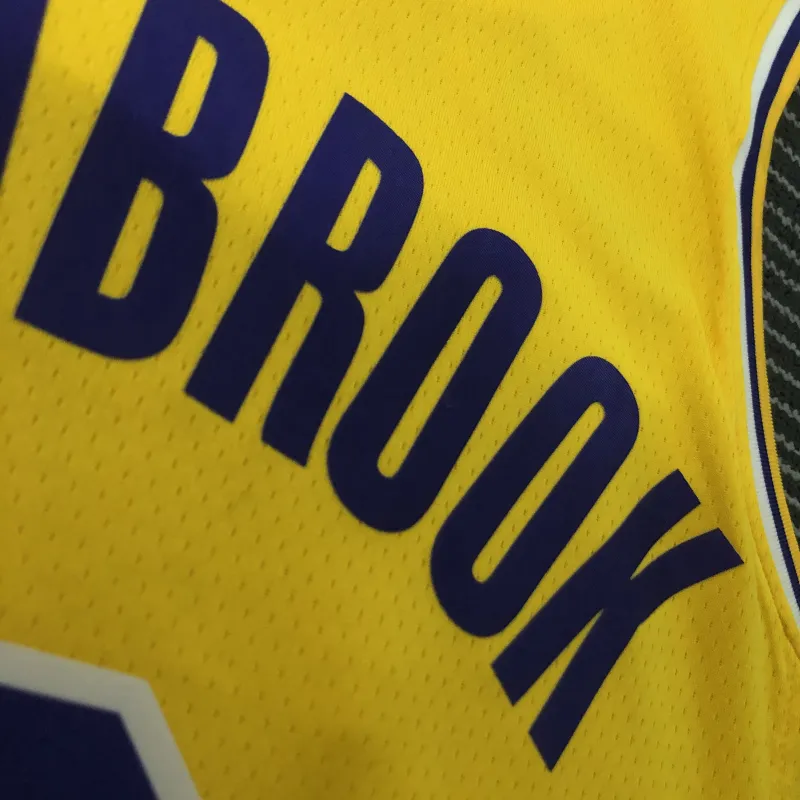 Los Angeles Lakers 75th Anniversary Russell Westbrook #0 Yellow Men’s Jersey