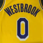 Los Angeles Lakers 75th Anniversary Russell Westbrook #0 Yellow Men’s Jersey