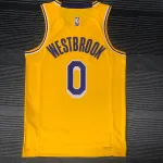 Los Angeles Lakers 75th Anniversary Russell Westbrook #0 Yellow Men’s Jersey