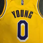 Los Angeles Lakers 75th Anniversary Nick Young #0 Yellow Men’s Jersey