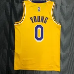 Los Angeles Lakers 75th Anniversary Nick Young #0 Yellow Men’s Jersey