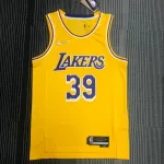 Camisola dos Los Angeles Lakers 75º aniversário de Dwight Howard #39 amarela para homem Camisola masculina amarela do Los Angeles Lakers, com o número #39, em comemoração ao 75.º aniversário, com Dwight Howard