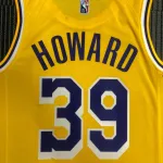 Camisola masculina amarela do Los Angeles Lakers, com o número #39, em comemoração ao 75.º aniversário, com Dwight Howard