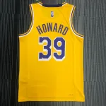 Camisola masculina amarela do Los Angeles Lakers, com o número #39, em comemoração ao 75.º aniversário, com Dwight Howard