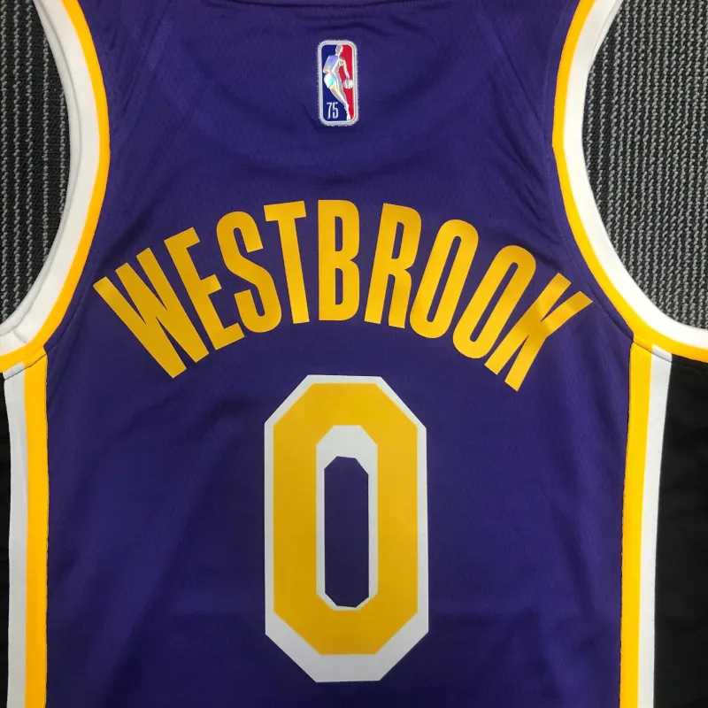 Los Angeles Lakers 75th Anniversary Jordan Edition Russell Westbrook #0 Men’s Jersey