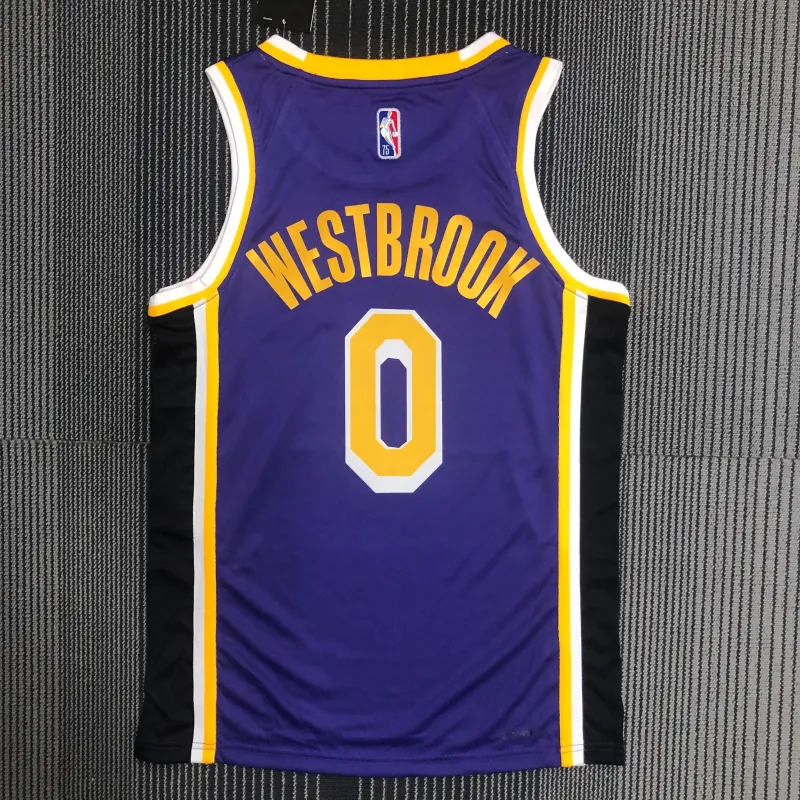 Los Angeles Lakers 75th Anniversary Jordan Edition Russell Westbrook #0 Men’s Jersey