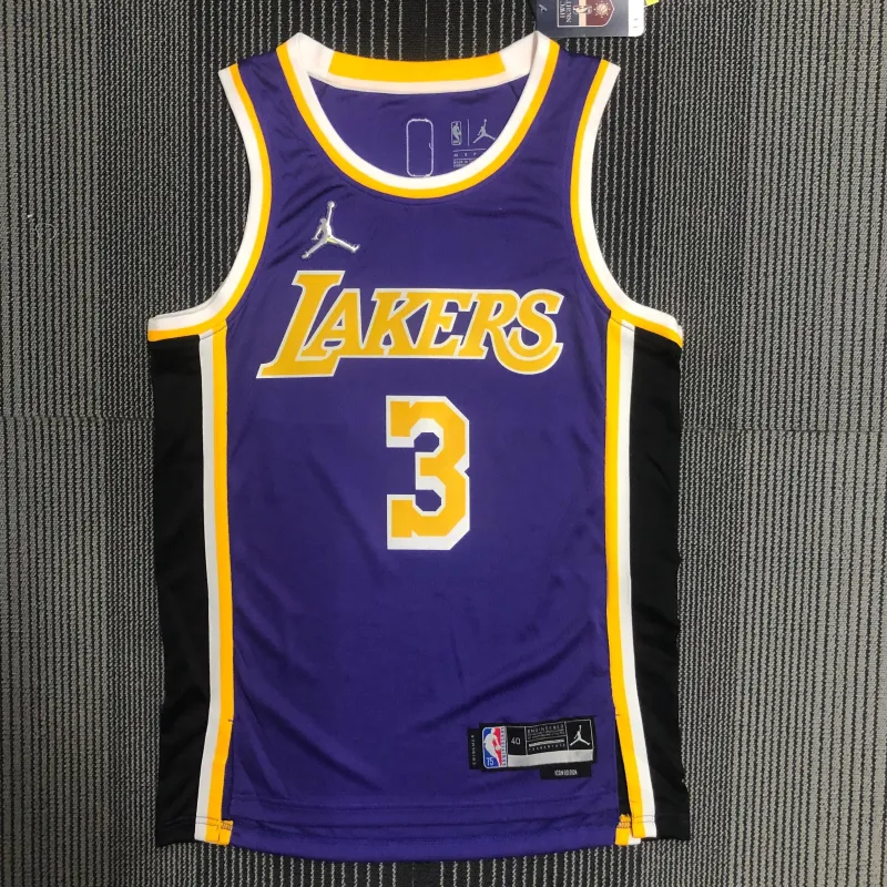 Los Angeles Lakers 75th Anniversary Jordan Edition Anthony Davis #3 Men’s Jersey