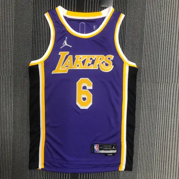 Los Angeles Lakers 75th Anniversary Jordan Edition LeBron James #6 Herren-Trikot