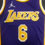 Los Angeles Lakers 75th Anniversary Jordan Edition LeBron James #6 Men’s Jersey