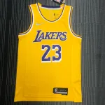 Los Angeles Lakers 75th Anniversary LeBron James #23 Yellow Men’s Jersey