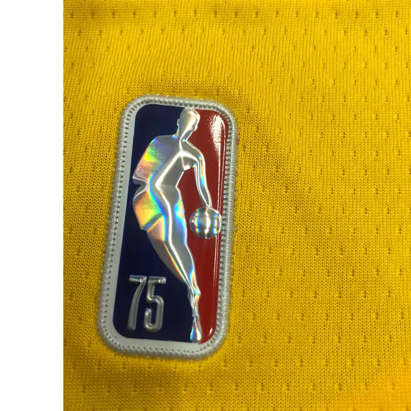 Los Angeles Lakers 75th Anniversary LeBron James #23 Yellow Men’s Jersey