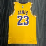 Los Angeles Lakers 75th Anniversary LeBron James #23 Yellow Men’s Jersey