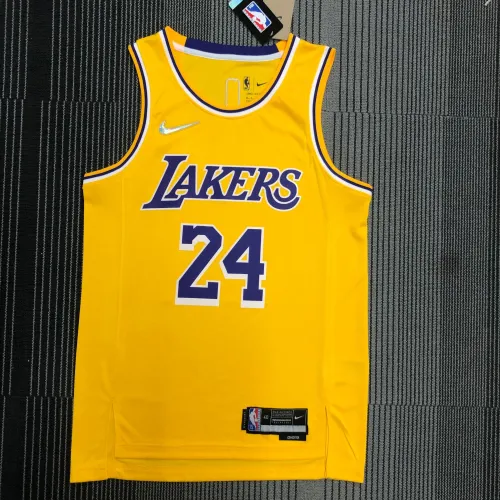 Los Angeles Lakers 75e verjaardag Kobe Bryant #24 geel herenshirt