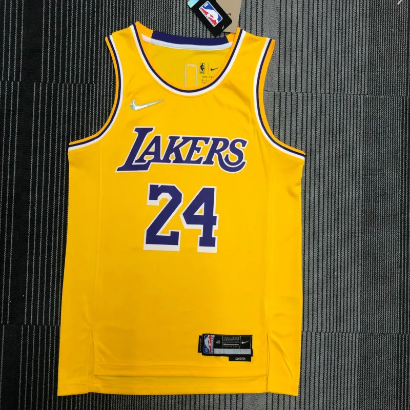 Los Angeles Lakers 75-jarig jubileum Kobe Bryant #24 geel herenshirt