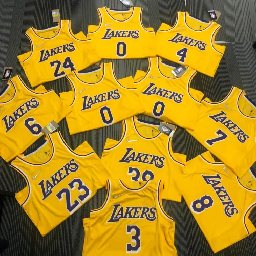 Los Angeles Lakers 75e verjaardag Kobe Bryant #24 geel herenshirt