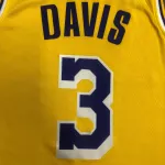 Los Angeles Lakers 75th Anniversary Anthony Davis #3 Yellow Men’s Jersey