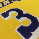 Los Angeles Lakers 75th Anniversary Anthony Davis #3 Yellow Men’s Jersey