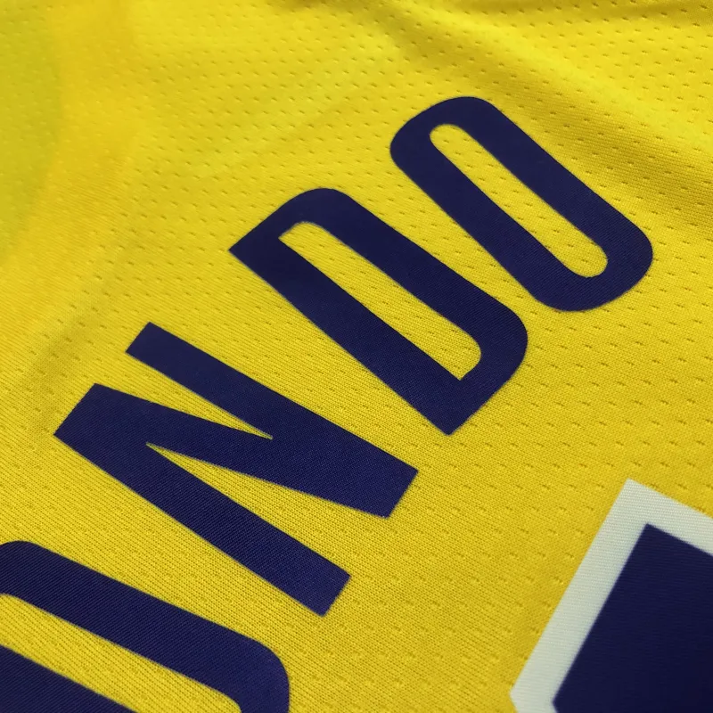 Los Angeles Lakers 75th Anniversary Rajon Rondo #4 Yellow Men’s Jersey