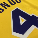 Los Angeles Lakers 75th Anniversary Rajon Rondo #4 Yellow Men’s Jersey