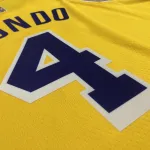 Los Angeles Lakers 75th Anniversary Rajon Rondo #4 Yellow Men’s Jersey