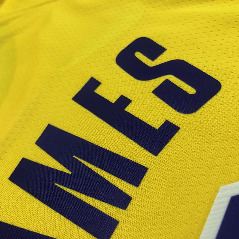Los Angeles Lakers 75th Anniversary LeBron James #6 Yellow Men’s Jersey