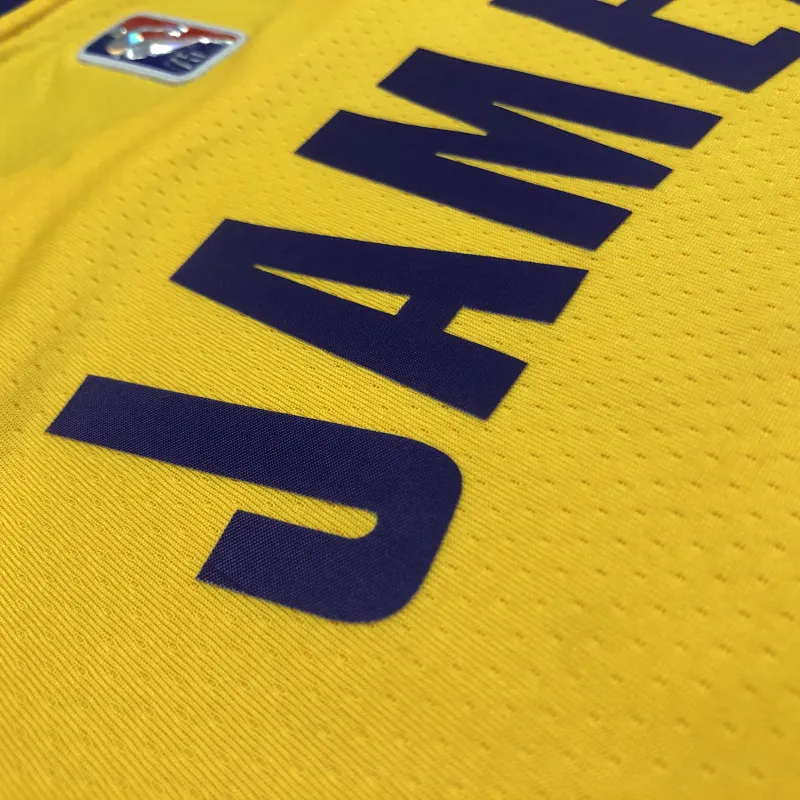 Los Angeles Lakers 75th Anniversary LeBron James #6 Yellow Men’s Jersey