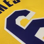 Los Angeles Lakers 75th Anniversary LeBron James #6 Yellow Men’s Jersey