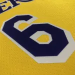 Los Angeles Lakers 75th Anniversary LeBron James #6 Yellow Men’s Jersey