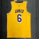 Los Angeles Lakers 75th Anniversary LeBron James #6 Yellow Men’s Jersey