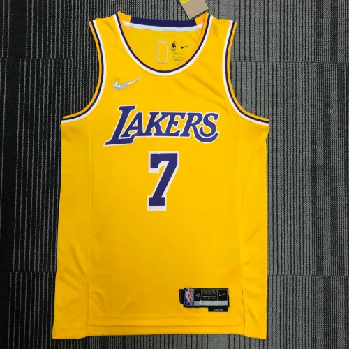 Los Angeles Lakers 75th Anniversary Carmelo Anthony #7 Yellow Men's Jersey