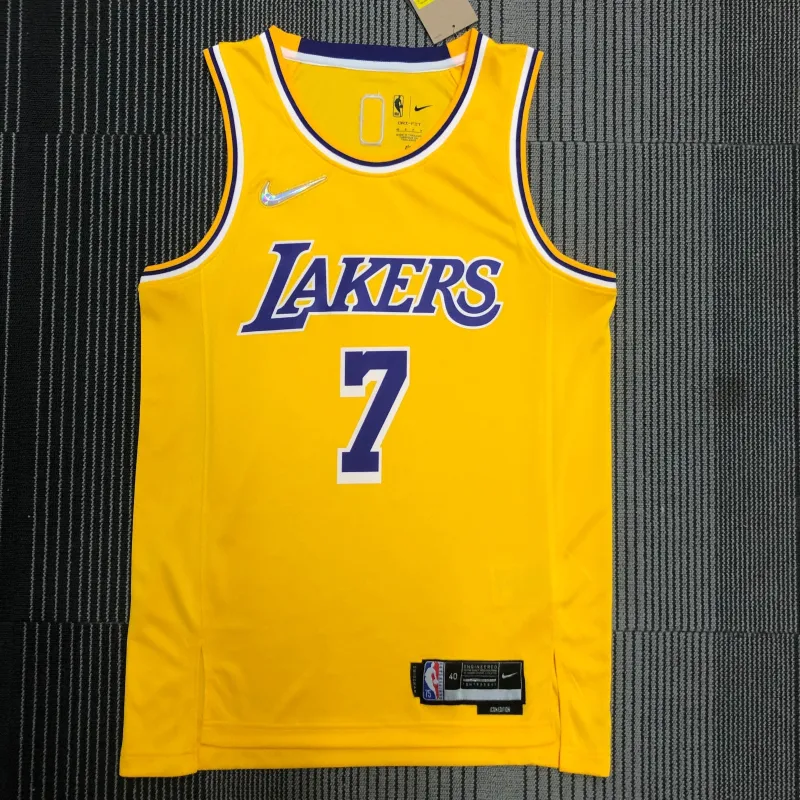 Los Angeles Lakers 75th Anniversary Carmelo Anthony #7 Yellow Men’s Jersey