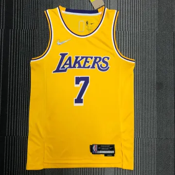 Los Angeles Lakers 75e verjaardag Carmelo Anthony #7 Geel Heren Jersey