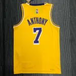 Los Angeles Lakers 75th Anniversary Carmelo Anthony #7 Yellow Men’s Jersey