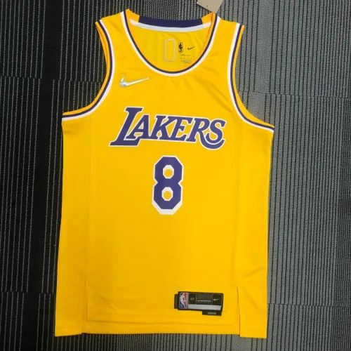 Los Angeles Lakers 75th Anniversary Kobe Bryant #8 Yellow Men's Jersey
