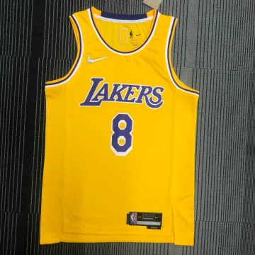 Los Angeles Lakers 75e verjaardag Kobe Bryant #8 geel herenshirt