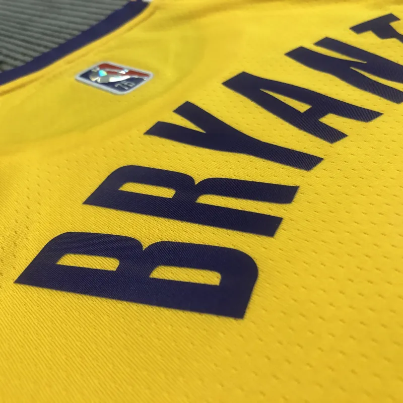 Los Angeles Lakers 75th Anniversary Kobe Bryant #8 Yellow Men’s Jersey