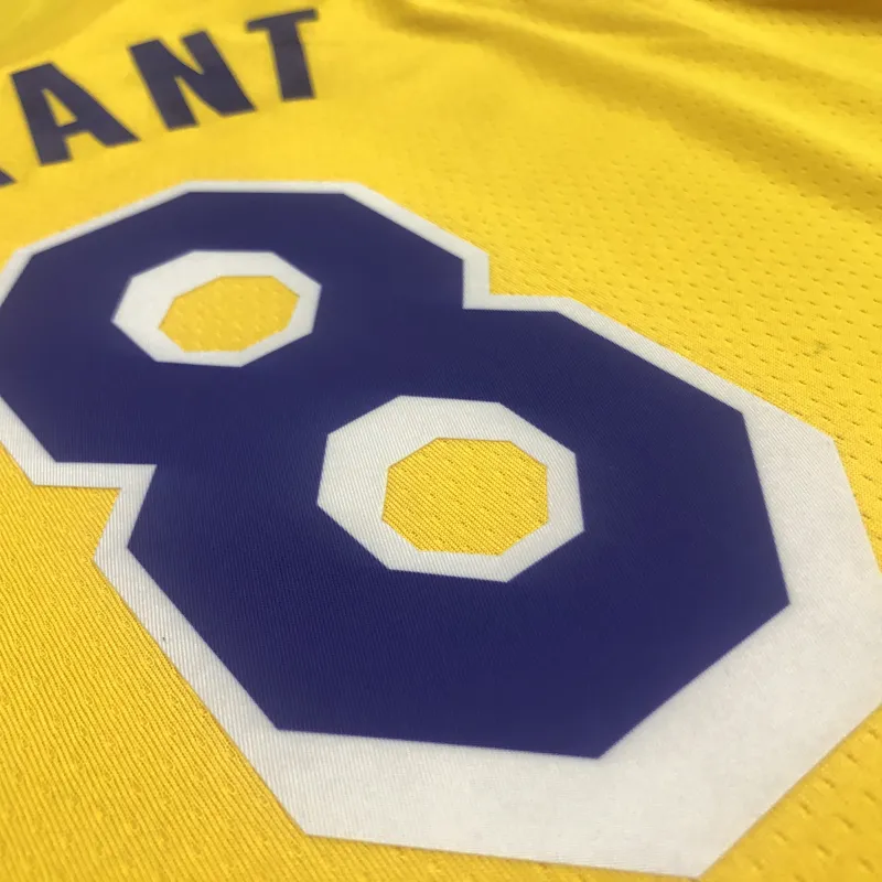 Los Angeles Lakers 75th Anniversary Kobe Bryant #8 Yellow Men’s Jersey