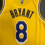Los Angeles Lakers 75th Anniversary Kobe Bryant #8 Yellow Men’s Jersey