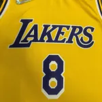 Los Angeles Lakers 75th Anniversary Kobe Bryant #8 Yellow Men’s Jersey
