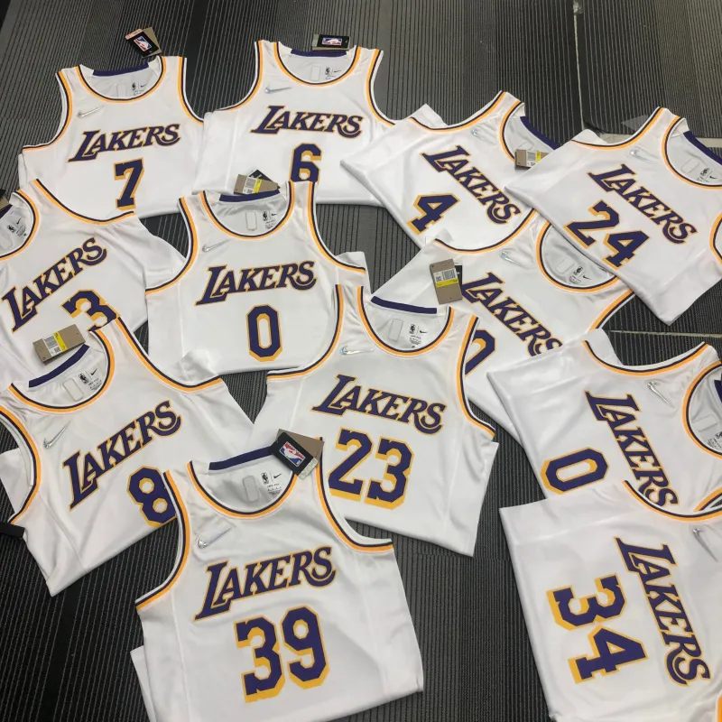 Maglia da uomo bianca dei Los Angeles Lakers 75° Anniversario Nick Young #0